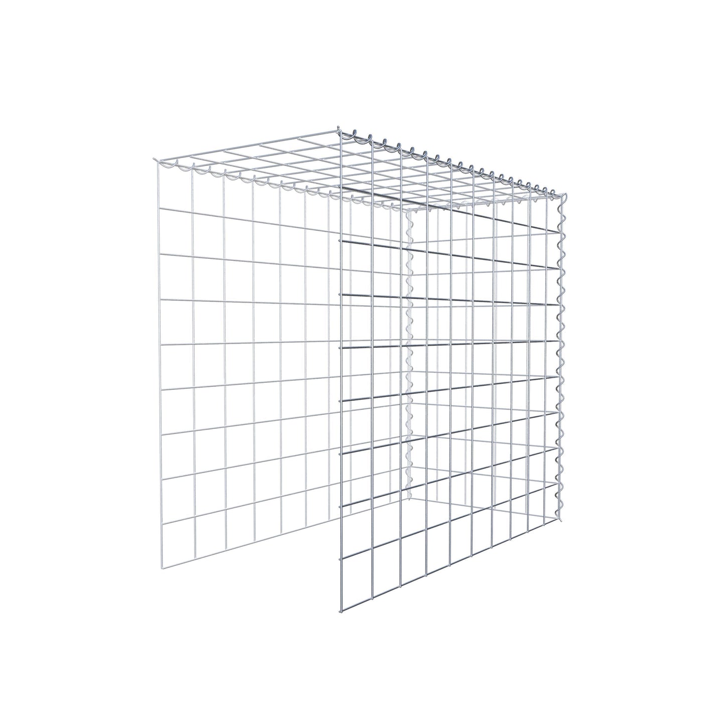 Grown-on gabion type 4 100 cm x 90 cm x 50 cm (L x H x D), mesh size 10 cm x 10 cm, spiral