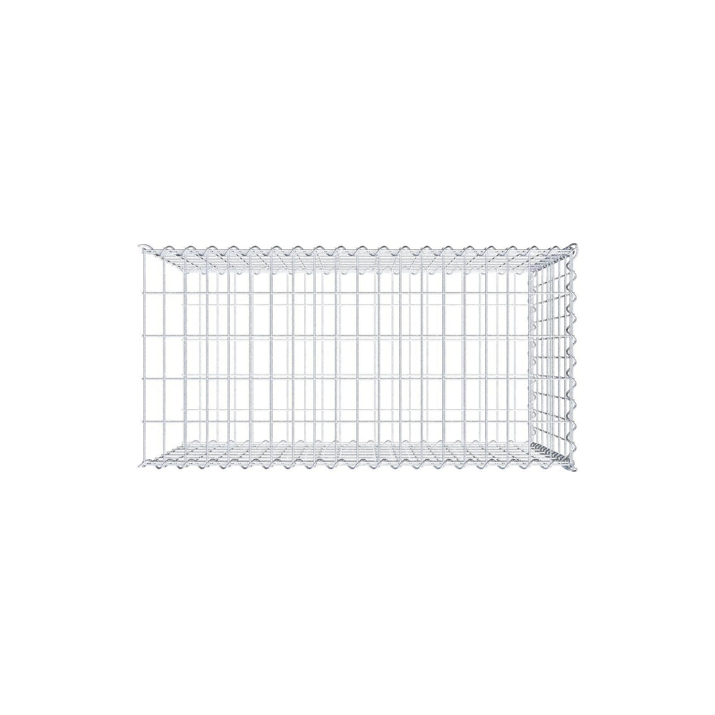 Add-on schanskorf type 2 100 cm x 70 cm x 50 cm (L x H x D), maaswijdte 5 cm x 10 cm, spiraalvormig