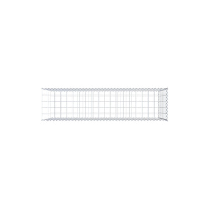 Opbouw schanskorf type 2 200 cm x 100 cm x 50 cm (L x H x D), maaswijdte 10 cm x 10 cm, spiraal