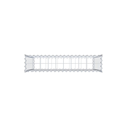 Schanskorf 100 cm x 90 cm x 20 cm (L x H x D), maaswijdte 10 cm x 10 cm, spiraalvormig