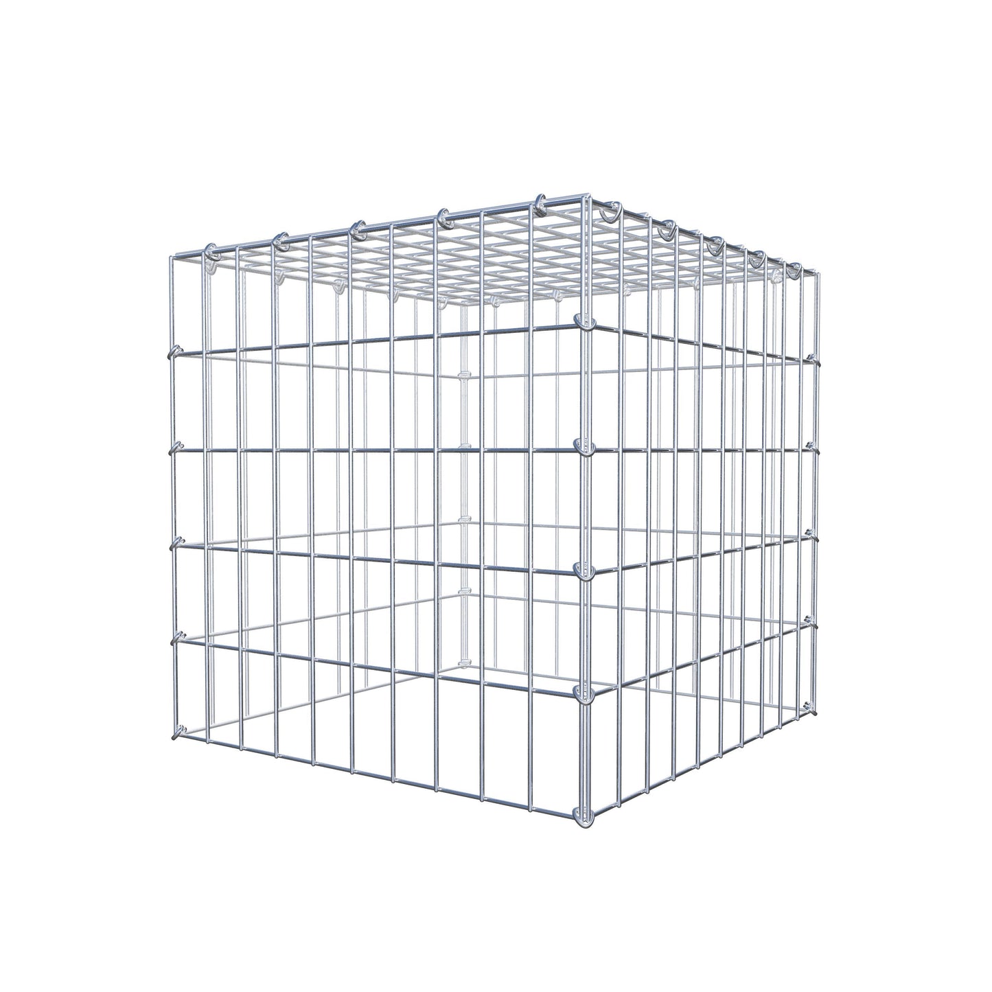 Opbouw schanskorf type 3 50 cm x 50 cm x 50 cm (L x H x D), maaswijdte 5 cm x 10 cm, C-ring