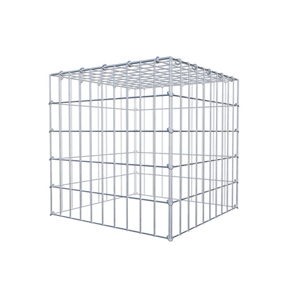 Opbouw schanskorf type 3 50 cm x 50 cm x 50 cm (L x H x D), maaswijdte 5 cm x 10 cm, C-ring