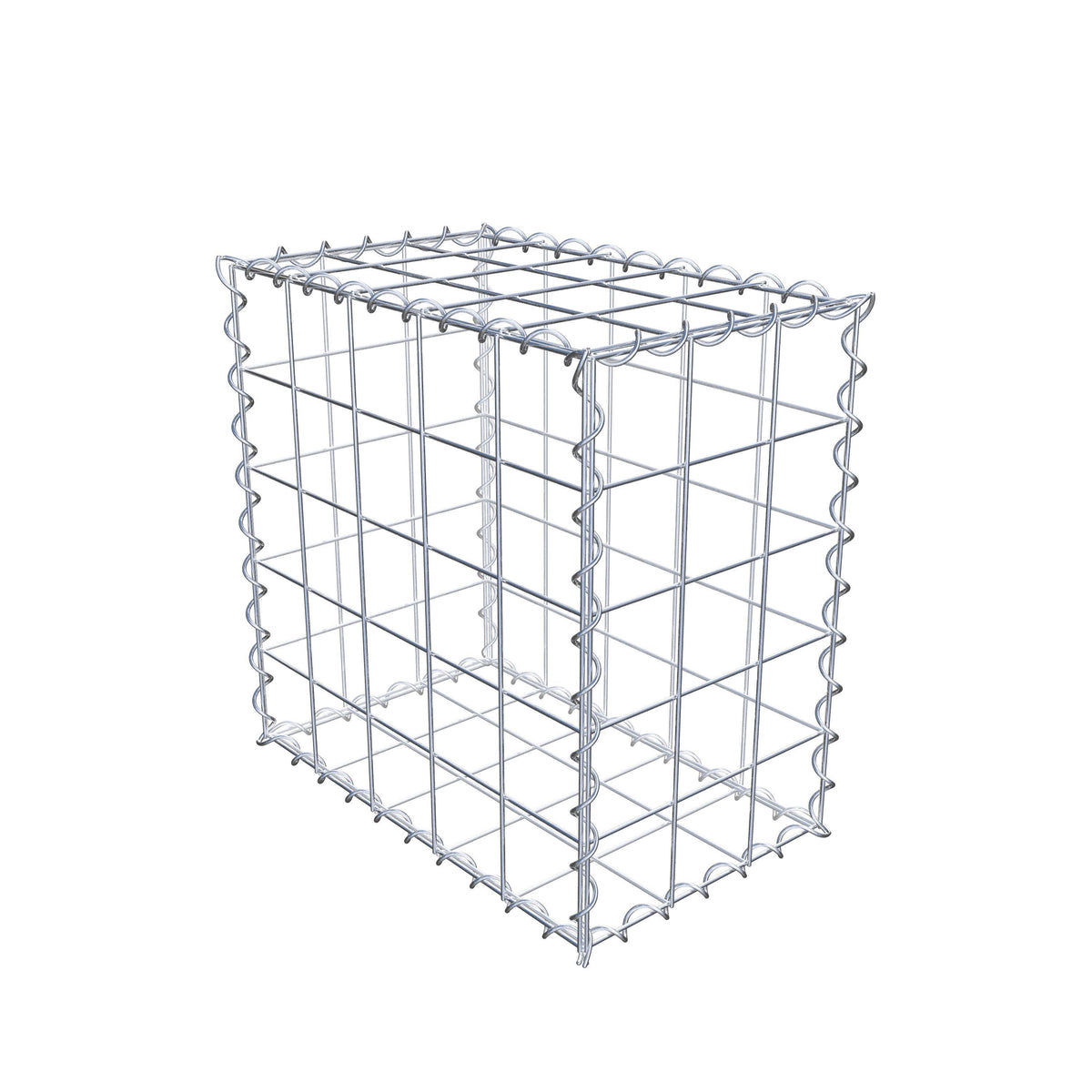 Gabion 50 cm x 50 cm x 30 cm (L x H x P), mailles 10 cm x 10 cm, spirale