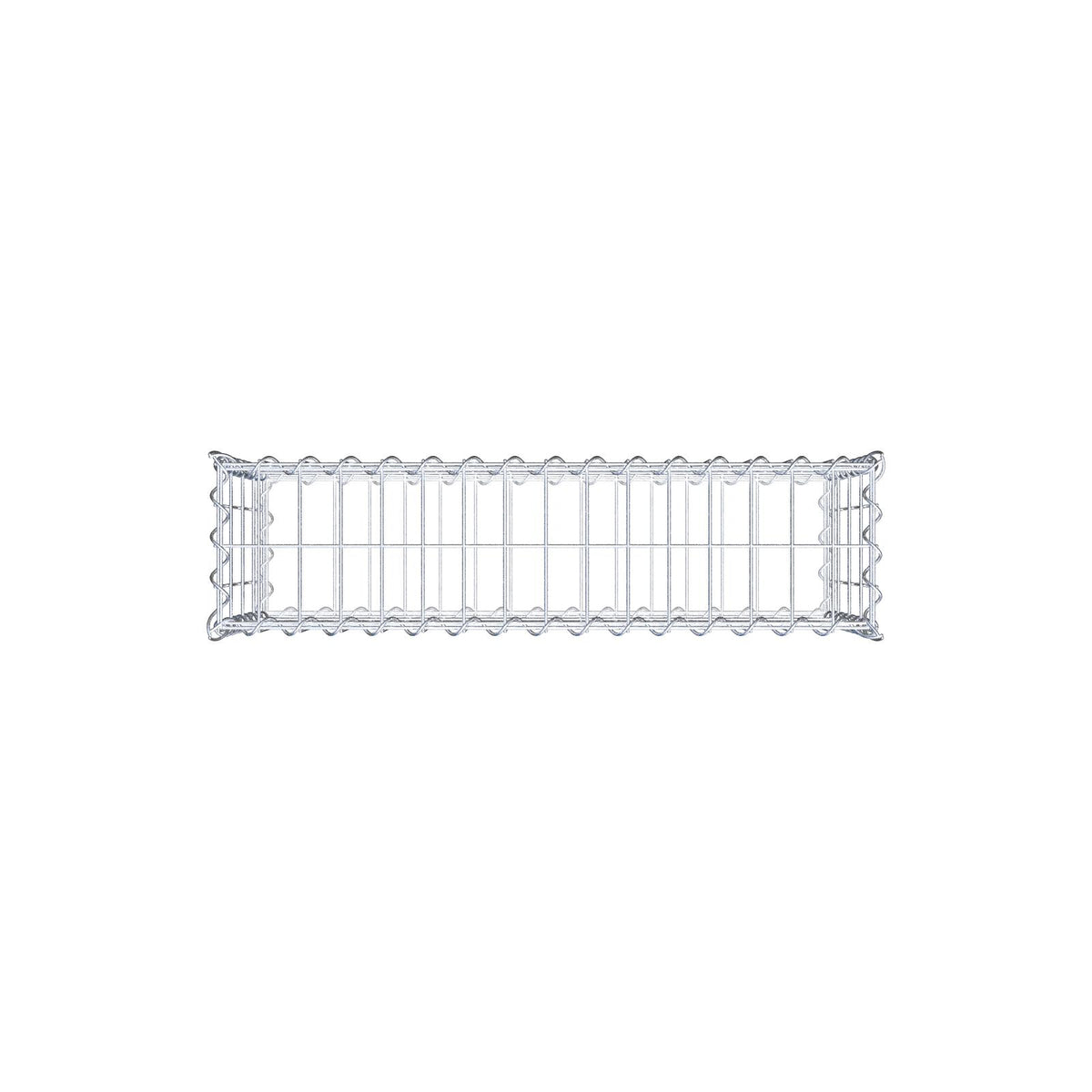 Gabion 80 cm x 40 cm x 20 cm (L x H x D), maskestørrelse 5 cm x 10 cm, spiral