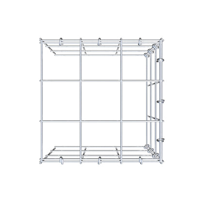 Monteret gabion type 4 30 cm x 30 cm x 30 cm (L x H x D), maskestørrelse 10 cm x 10 cm, C-ring