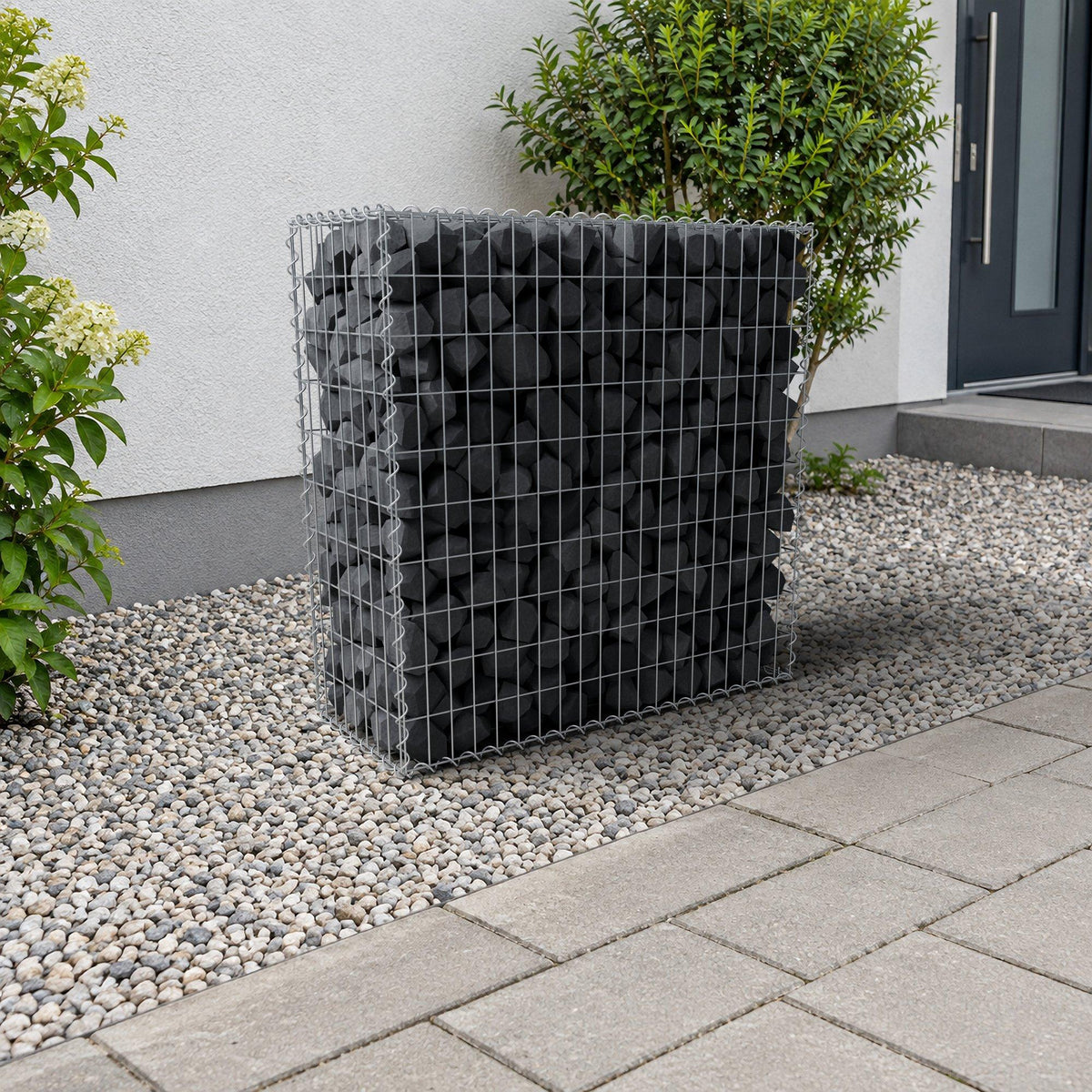 Gabion 100 cm x 100 cm x 40 cm (L x H x P), mailles 5 cm x 10 cm, spirale