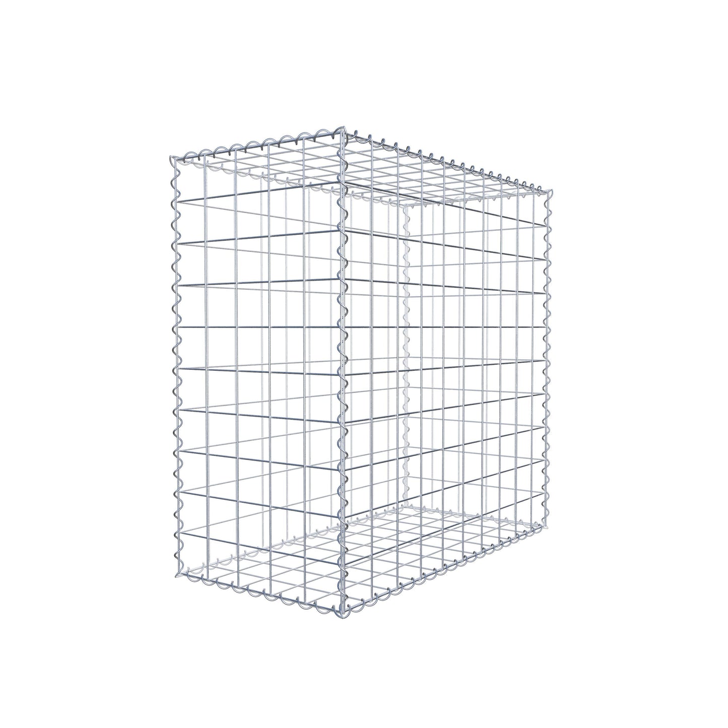 Gabbione 100 cm x 100 cm x 50 cm (L x H x P), maglia 10 cm x 10 cm, spirale