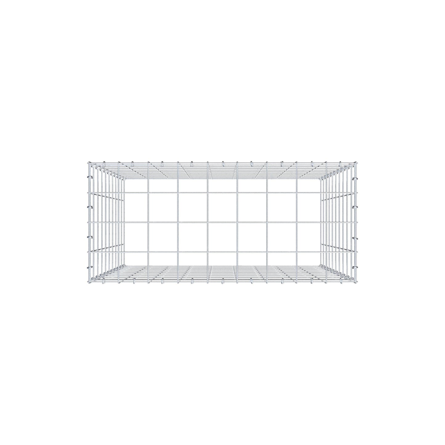 Anbaugabione Typ 3 100 cm x 90 cm x 40 cm (L x H x T), Maschenweite 10 cm x 10 cm, C-Ring