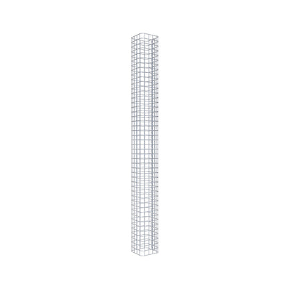 Schanskorfzuil, vierkant 22 cm x 22 cm, 230 cm hoog, MW 5 cm x 5 cm
