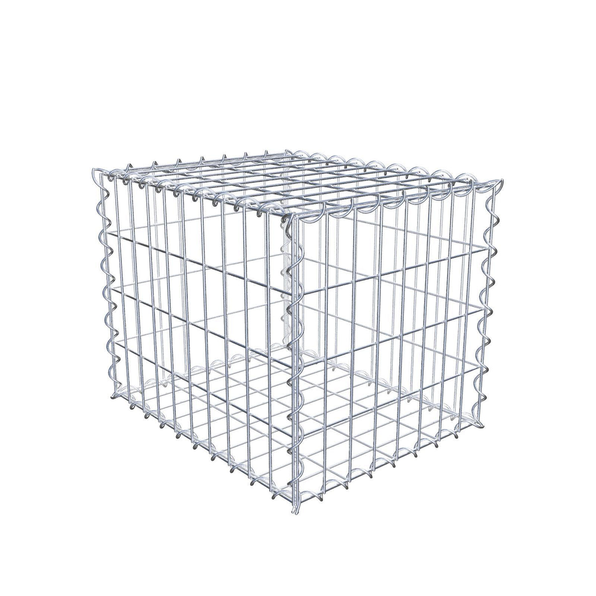 Gabbione 50 cm x 40 cm x 40 cm (L x H x P), maglia 5 cm x 10 cm, spirale