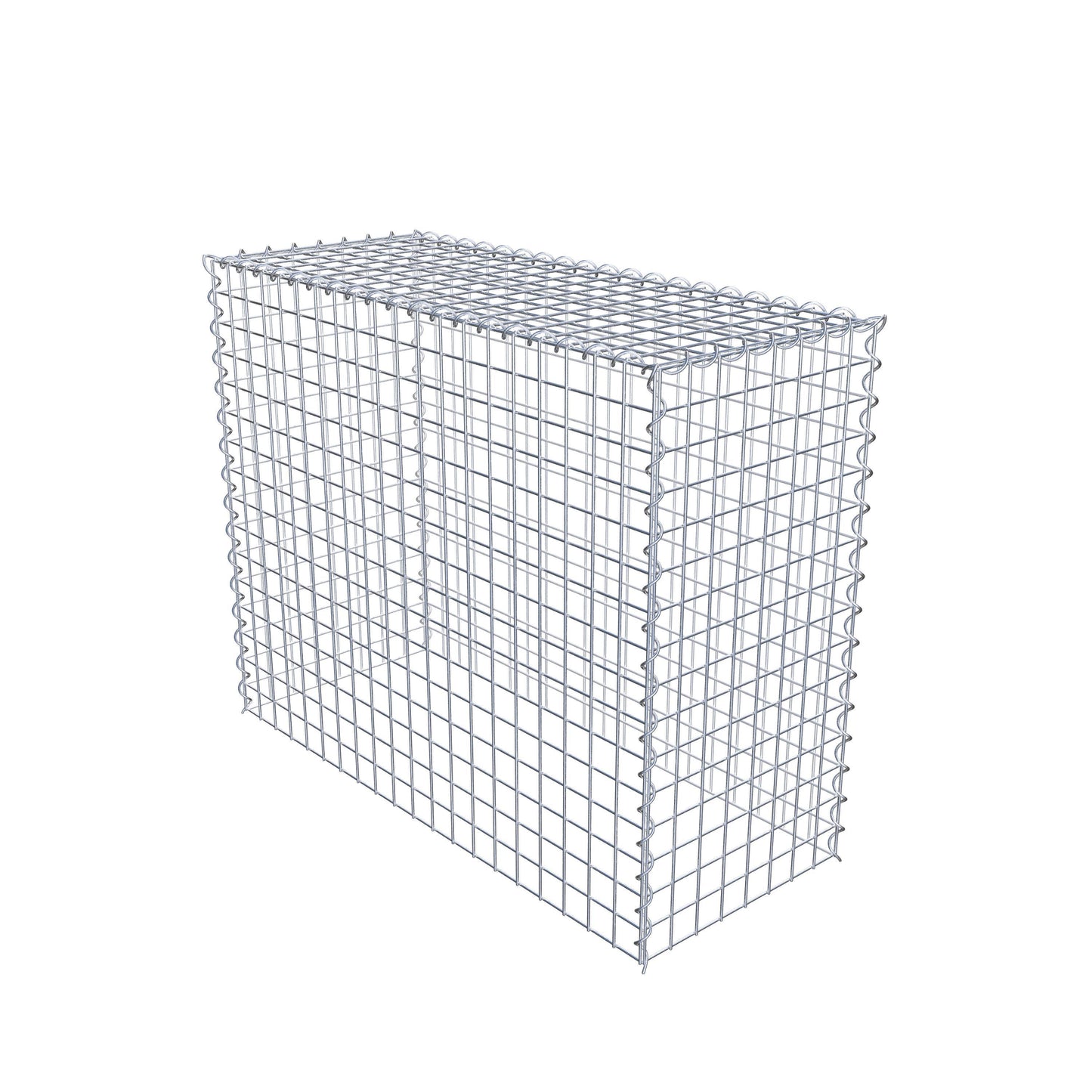 Gabião Tipo 3 100 cm x 80 cm x 40 cm (C x A x P), malhagem 5 cm x 5 cm, espiral