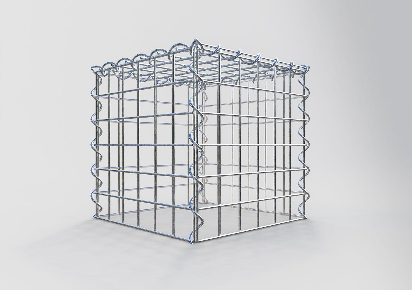 Gabion rapporté type 3 30 cm x 30 cm x 30 cm (L x H x P), mailles 5 cm x 5 cm, spirale