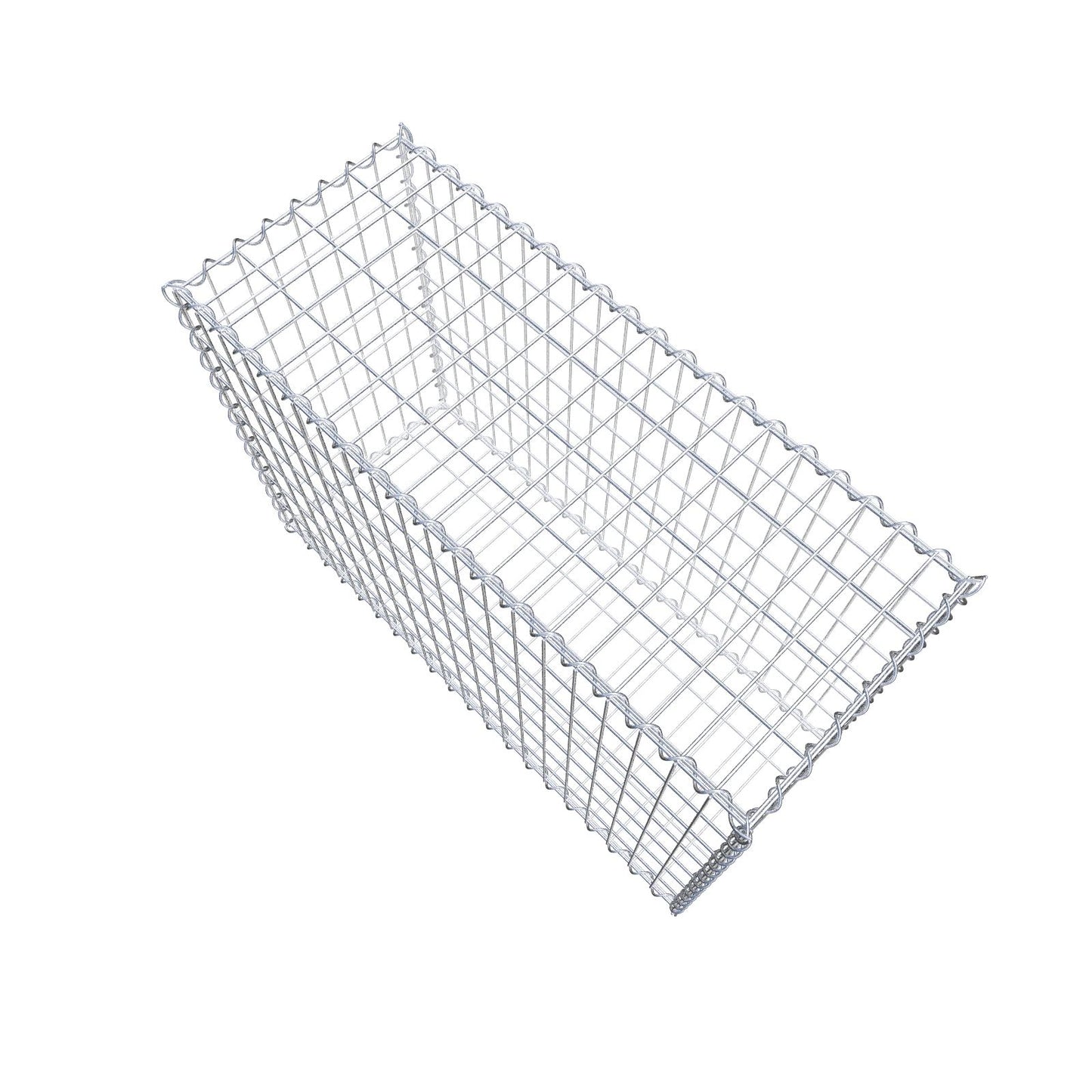 Gabião 100 cm x 70 cm x 40 cm (C x A x P), malhagem 5 cm x 10 cm, espiral