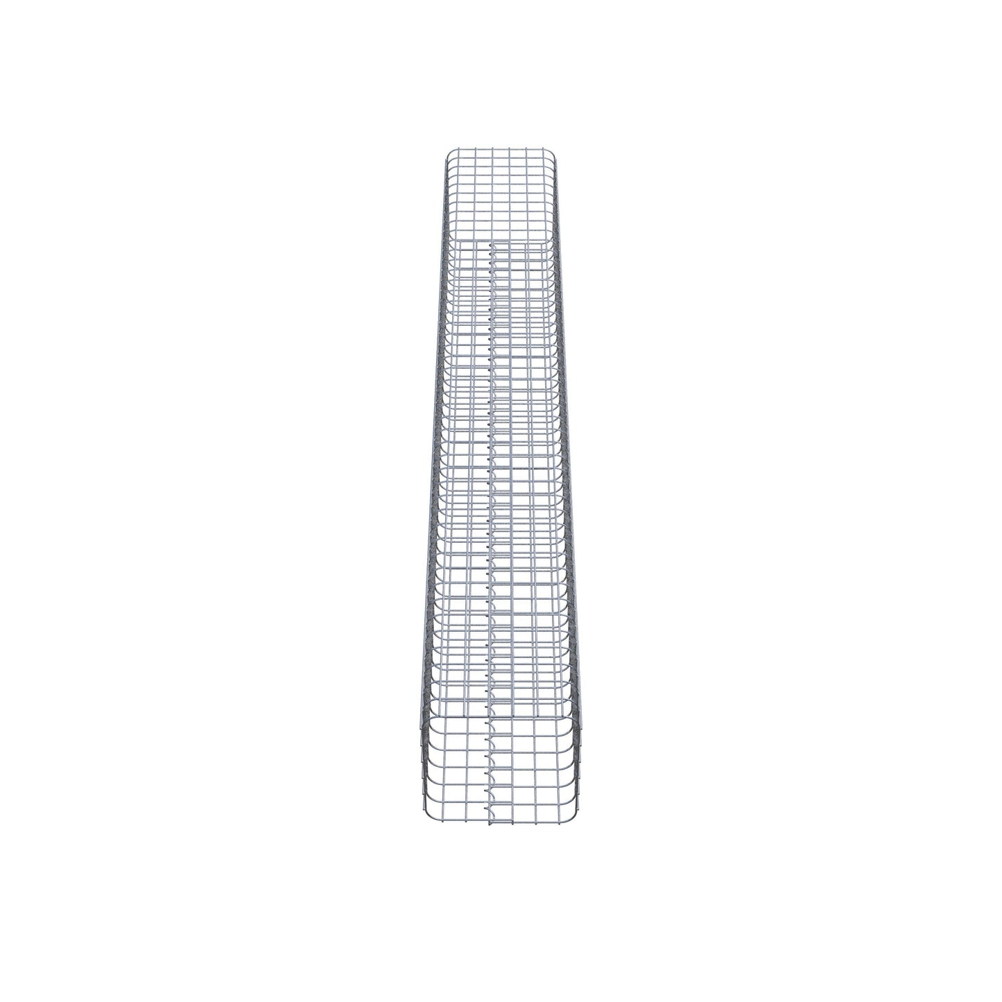 Coluna de gabião quadrada 32 cm x 32 cm, altura 230 cm, PM 5 cm x 5 cm