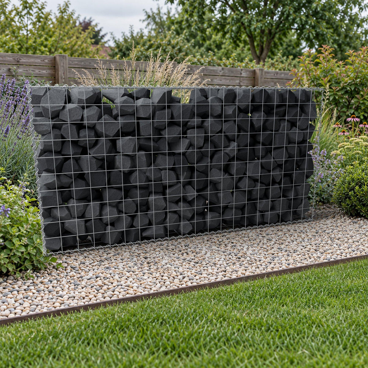 Gabione 200 cm x 100 cm x 20 cm (L x H x T), Maschenweite 10 cm x 10 cm, Spirale