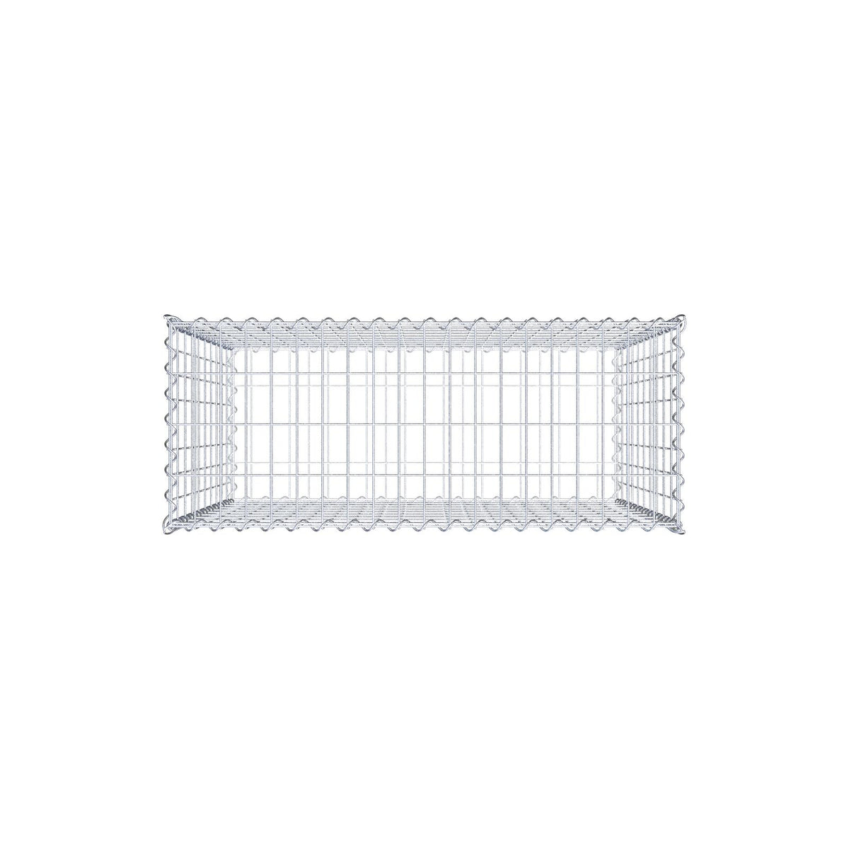 Gabion 100 cm x 100 cm x 40 cm (L x H x P), mailles 5 cm x 10 cm, spirale
