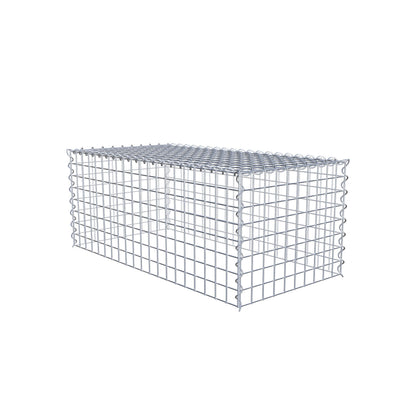 Anbaugabione Typ 3 100 cm x 40 cm x 50 cm (L x H x T), Maschenweite 5 cm x 5 cm, Spirale