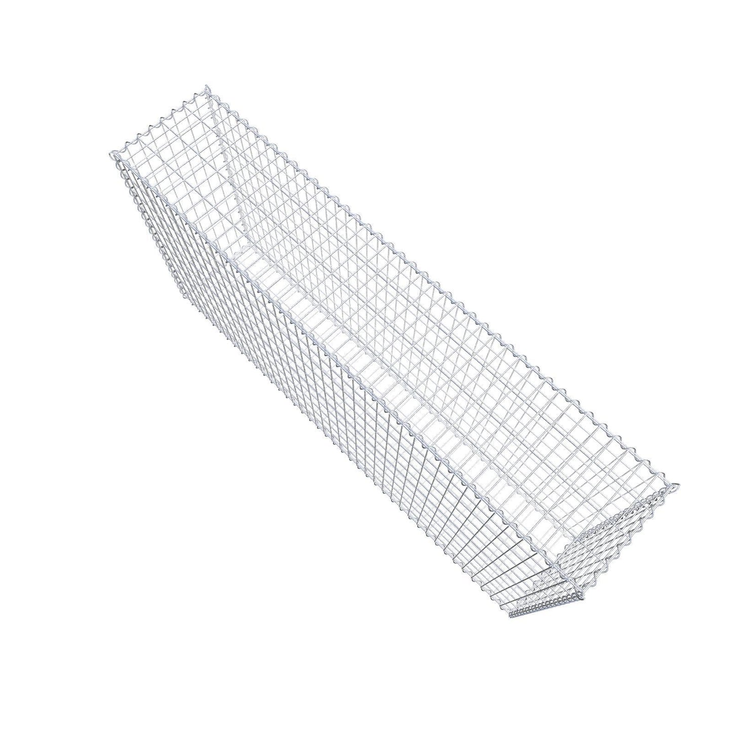 Schanskorf 200 cm x 100 cm x 40 cm (L x H x D), maaswijdte 5 cm x 10 cm, spiraalvormig