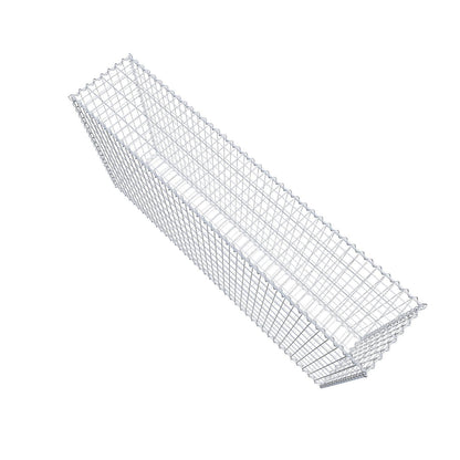 Schanskorf 200 cm x 100 cm x 40 cm (L x H x D), maaswijdte 5 cm x 10 cm, spiraalvormig