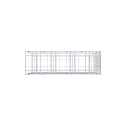 Bevestigbare schanskorf type 2 100 cm x 60 cm x 30 cm (L x H x D), maaswijdte 5 cm x 5 cm, C-ring