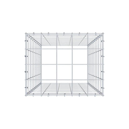 Type 3 oplegkorf 100 cm x 50 cm x 40 cm (L x H x D), maaswijdte 10 cm x 10 cm, C-ring