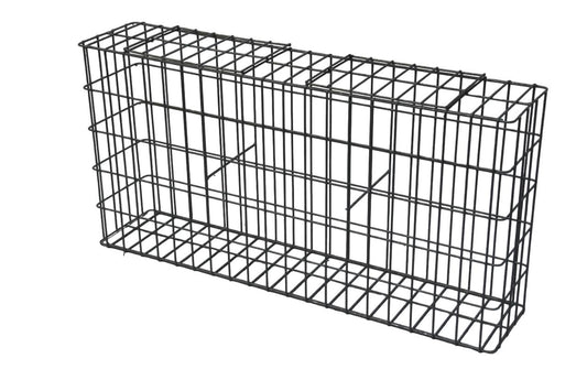 Gabion varmgalvaniseret 102 cm x 52 cm x 22 cm, maskestørrelse 5 cm x 10 cm, fuldsvejset