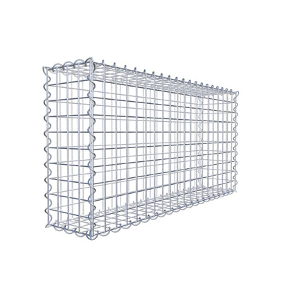 Juego de 2 gaviones de 100 cm x 50 cm x 20 cm (largo x alto x fondo), malla de 5 x 5 cm, en espiral