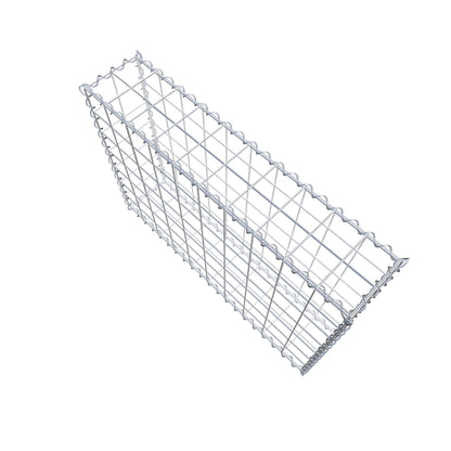 Schanskorf 100 cm x 70 cm x 20 cm (L x H x D), maaswijdte 10 cm x 10 cm, spiraalvormig