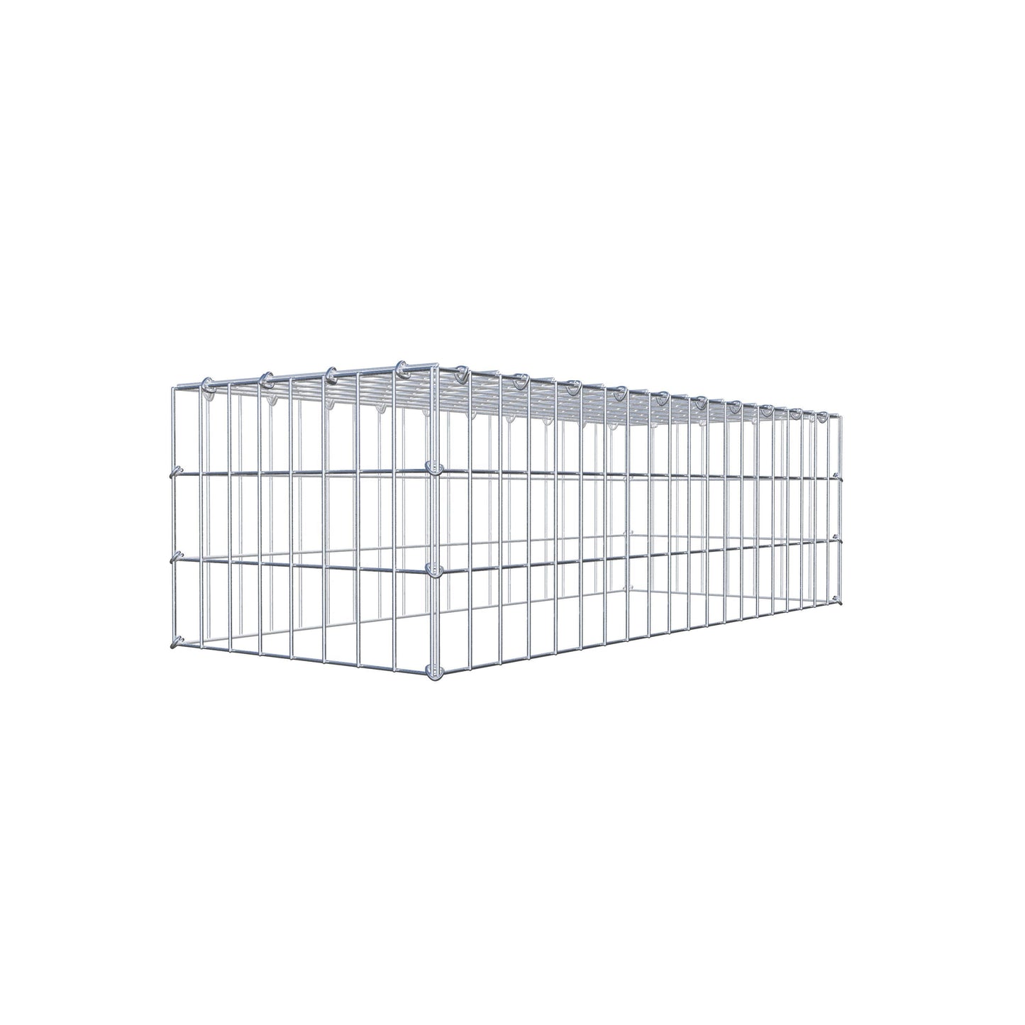 Type 3 oplegkorf 100 cm x 30 cm x 40 cm (L x H x D), maaswijdte 5 cm x 10 cm, C-ring