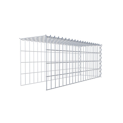 Aangebouwde schanskorf type 4 100 cm x 40 cm x 30 cm (L x H x D), maaswijdte 5 cm x 10 cm, spiraal