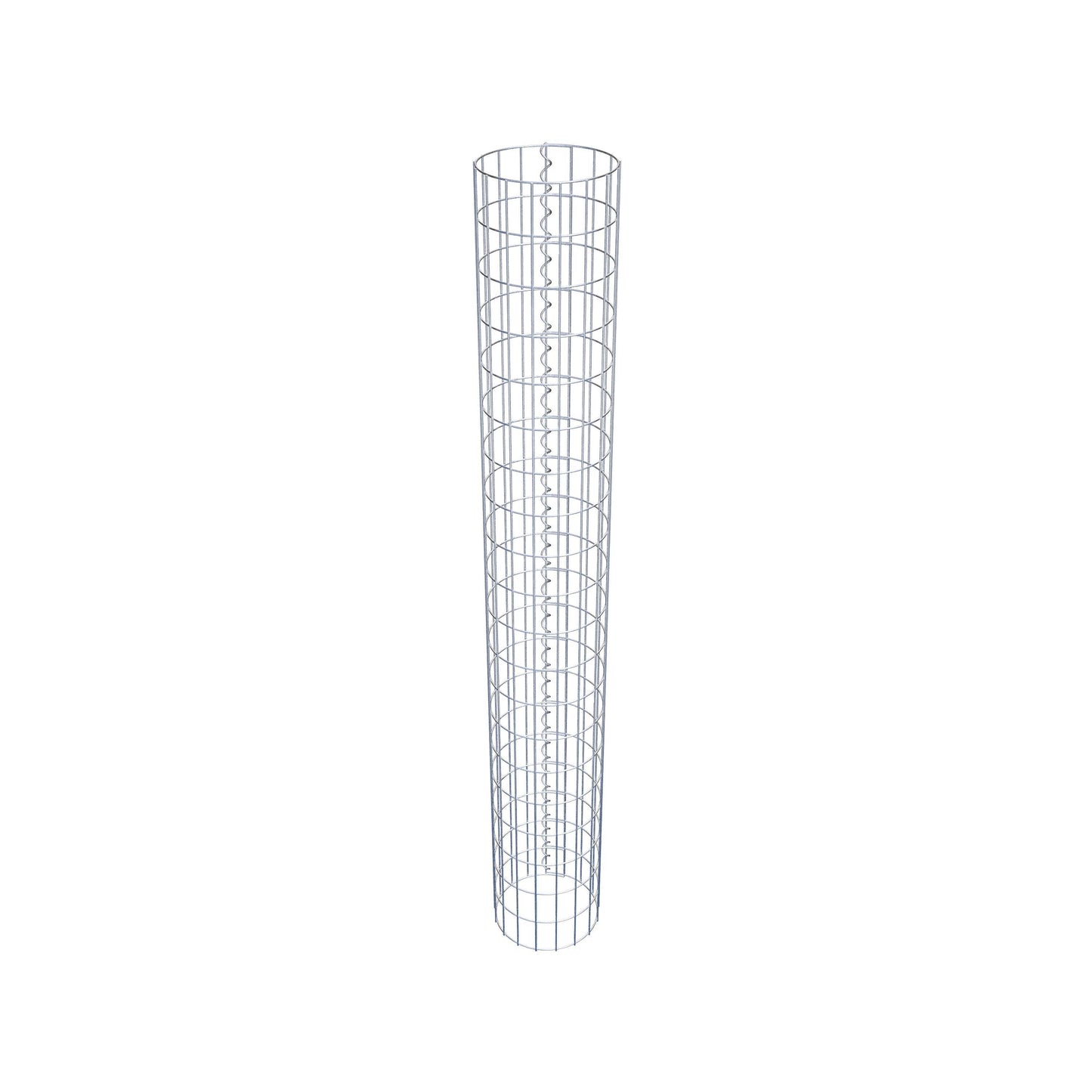 Colonna di gabbioni, rotonda, zincata a caldo, diametro 27 cm, altezza 200 cm, MW 5 cm x 10 cm