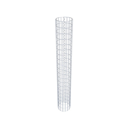 Colonna di gabbioni, rotonda, zincata a caldo, diametro 27 cm, altezza 200 cm, MW 5 cm x 10 cm