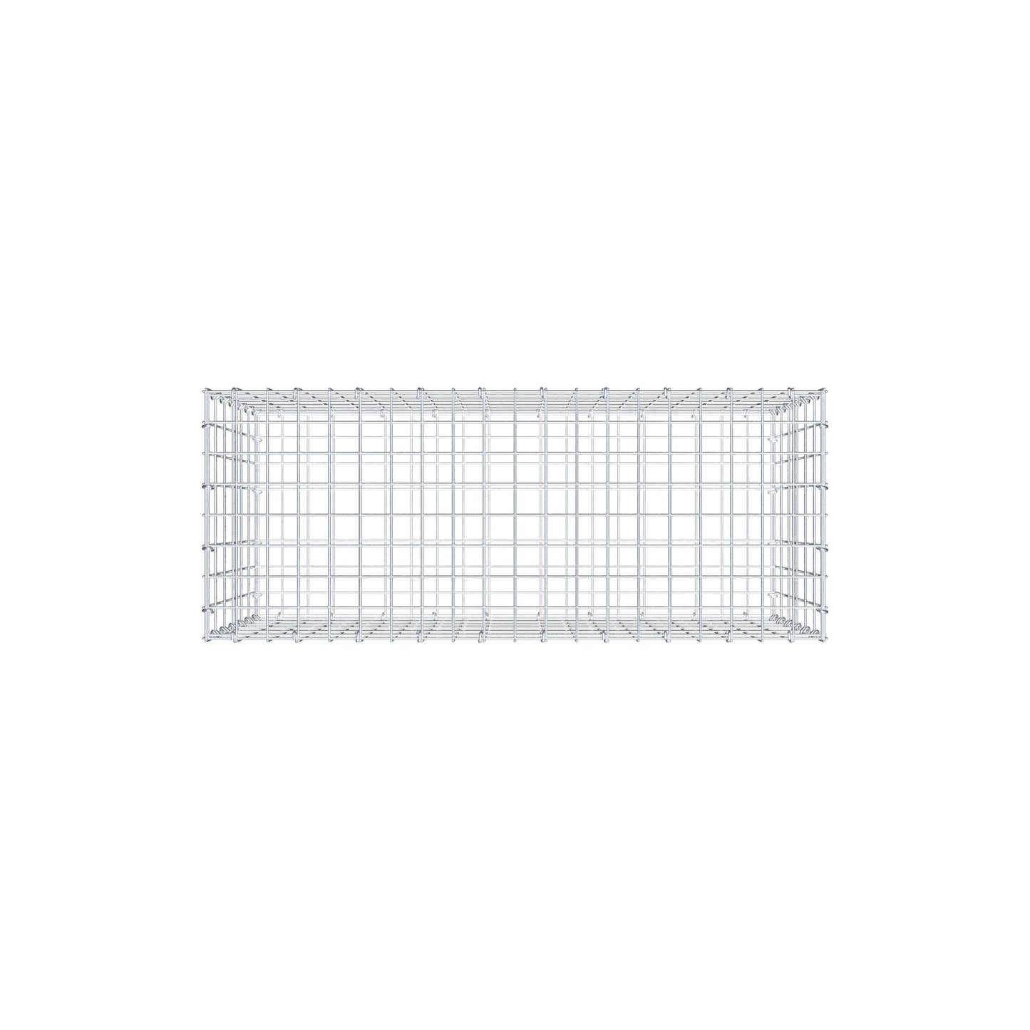 Gavión 100 cm x 60 cm x 40 cm (L x A x P), luz de malla 5 cm x 10 cm, anillo en C