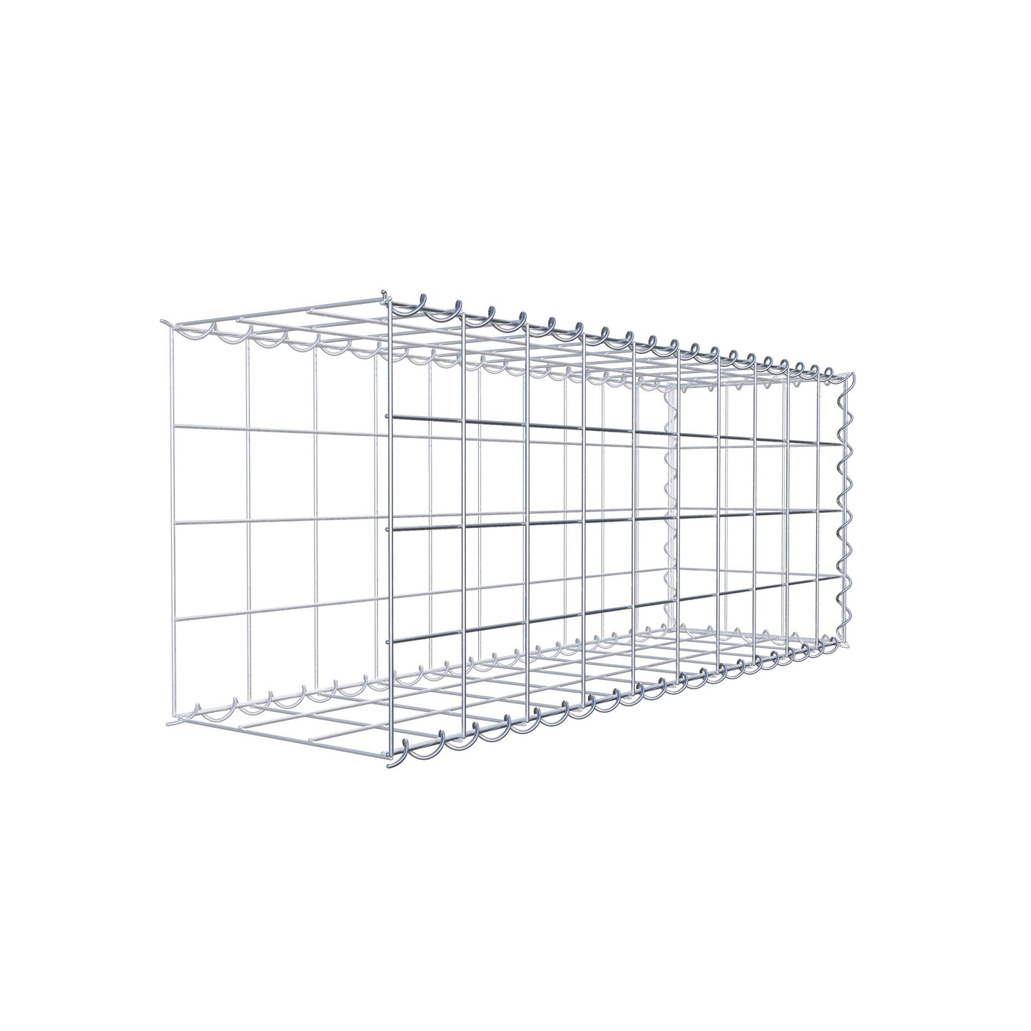 Gabion rapporté type 2 100 cm x 40 cm x 30 cm (L x H x P), mailles 10 cm x 10 cm, spirale