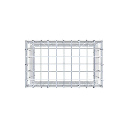 Monteret gabion type 3 50 cm x 50 cm x 30 cm (L x H x D), maskestørrelse 5 cm x 5 cm, C-ring