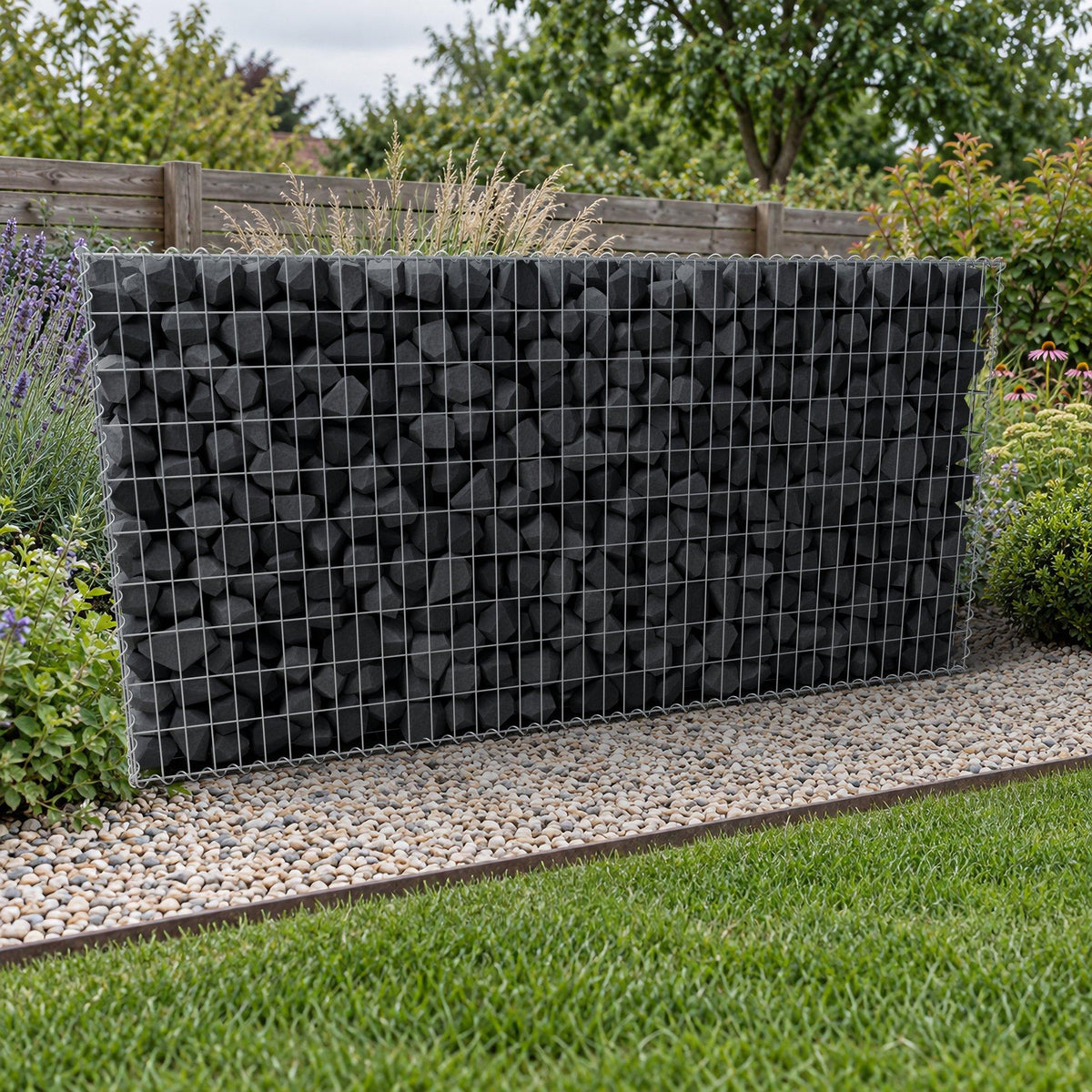 Gabione 200 cm x 100 cm x 50 cm (L x H x T), Maschenweite 5 cm x 10 cm, Spirale
