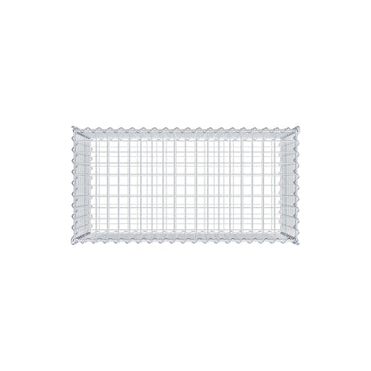 Juego de 2 gaviones de 100 cm x 50 cm x 50 cm (largo x alto x fondo), malla de 5 x 5 cm, en espiral