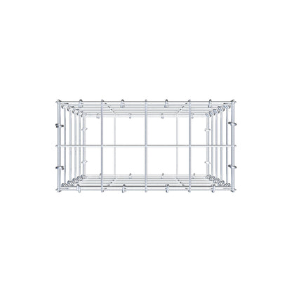 Schanskorf 50 cm x 40 cm x 20 cm (L x H x D), maaswijdte 10 cm x 10 cm, C-ring
