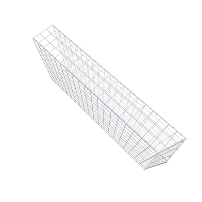 Opzetpaal type 2 200 cm x 100 cm x 30 cm (L x H x D), maaswijdte 10 cm x 10 cm, C-ring