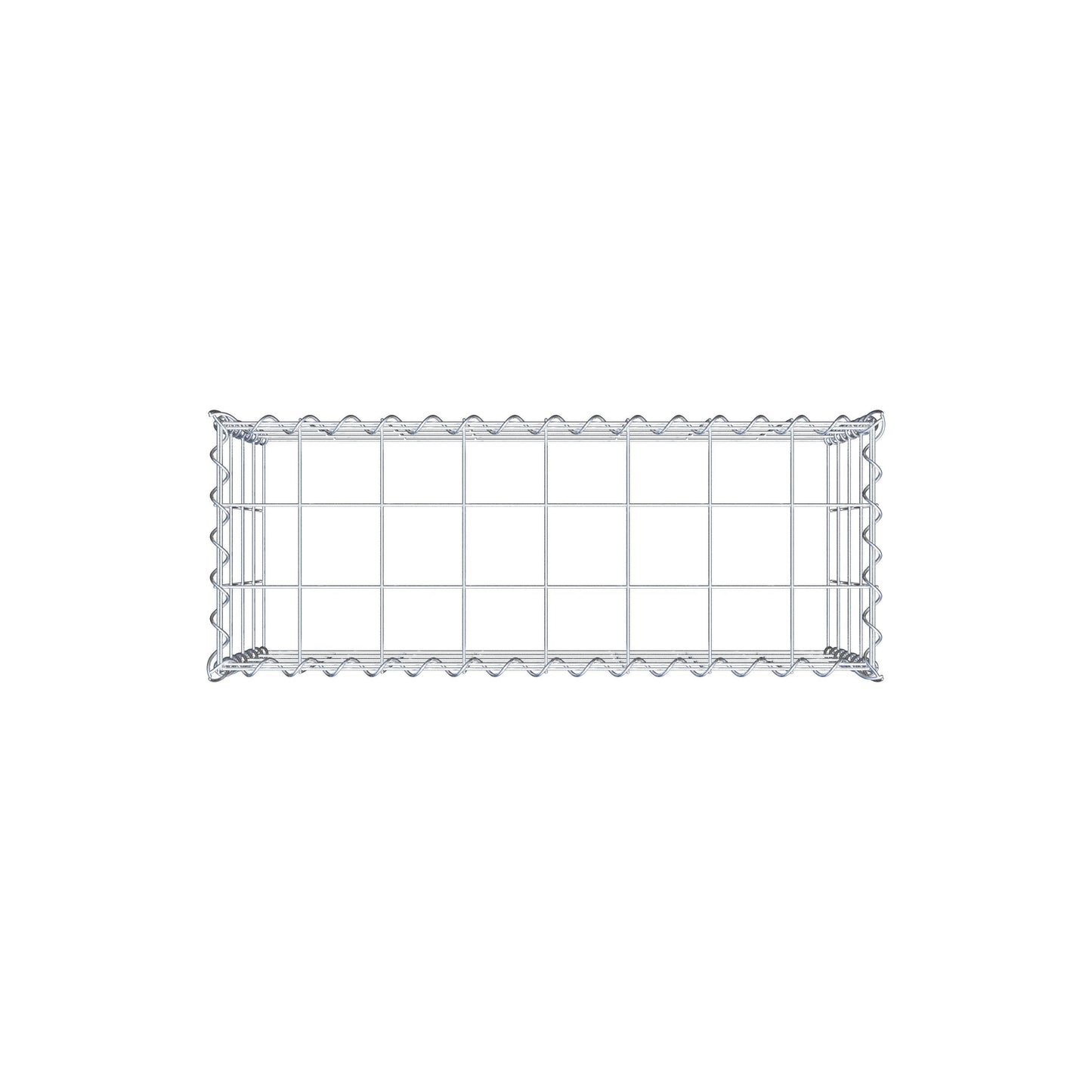 Add-on schanskorf type 3 80 cm x 40 cm x 30 cm (L x H x D), maaswijdte 10 cm x 10 cm, spiraalvormig