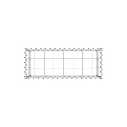 Add-on schanskorf type 3 80 cm x 40 cm x 30 cm (L x H x D), maaswijdte 10 cm x 10 cm, spiraalvormig