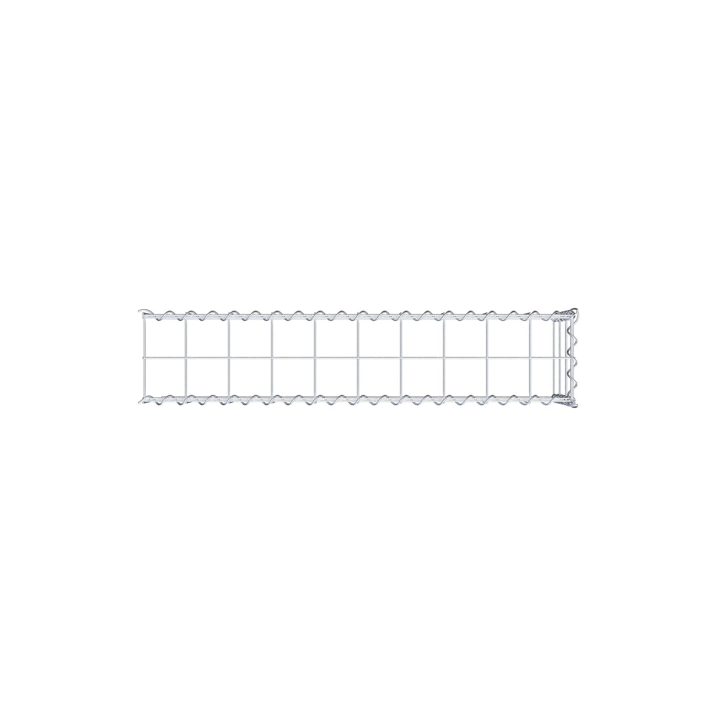 Add-on schanskorf type 4 100 cm x 30 cm x 20 cm (L x H x D), maaswijdte 10 cm x 10 cm, spiraalvormig