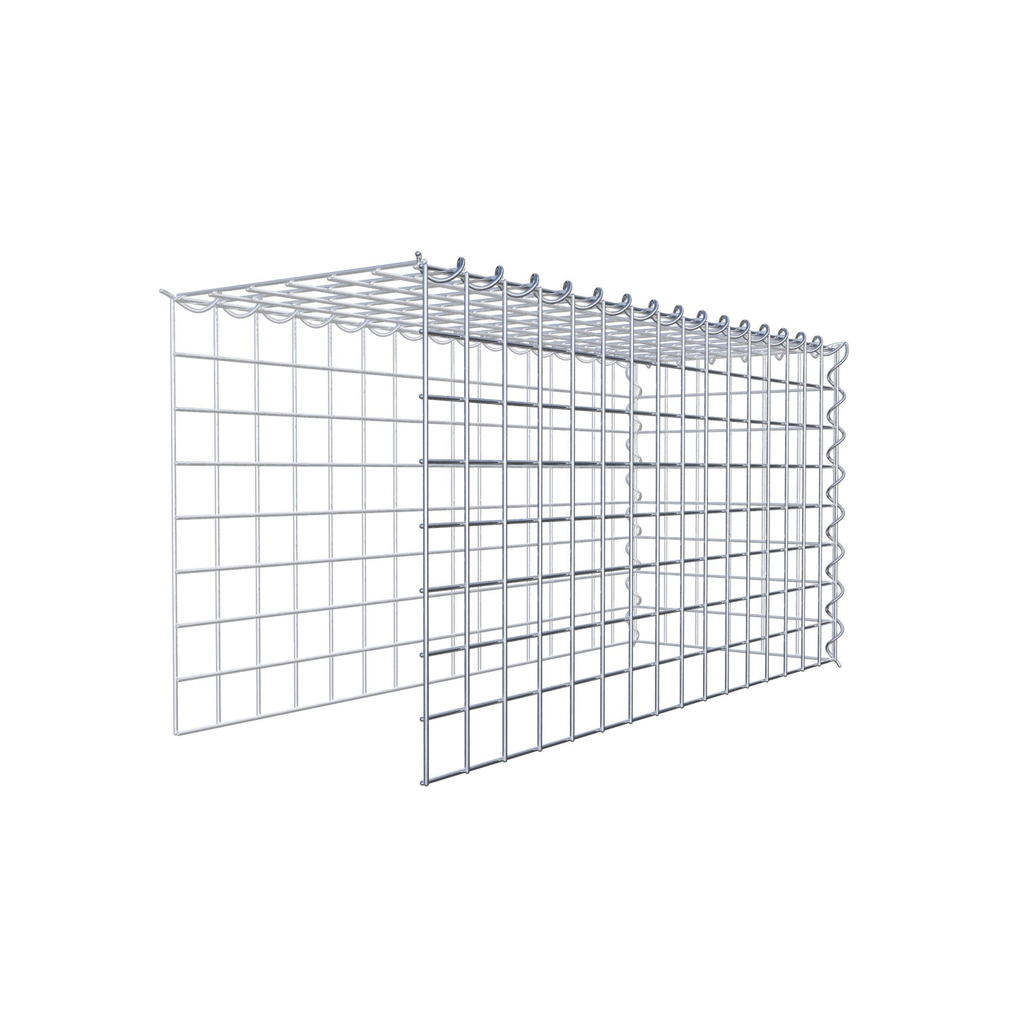 Add-on schanskorf type 4 80 cm x 40 cm x 30 cm (L x H x D), maaswijdte 5 cm x 5 cm, spiraalvormig