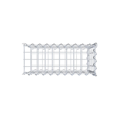 Aangegroeide schanskorf type 2 50 cm x 40 cm x 20 cm (L x H x D), maaswijdte 5 cm x 10 cm, spiraal
