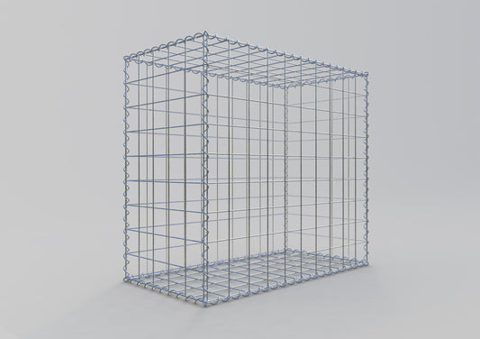 Schanskorf 100 cm x 90 cm x 50 cm (L x H x D), maaswijdte 10 cm x 10 cm, spiraalvormig
