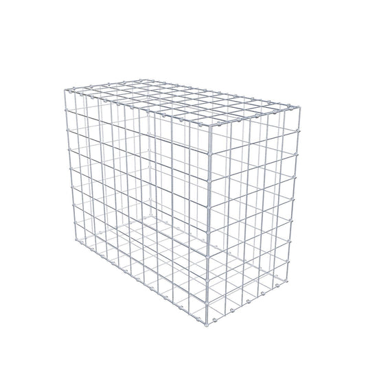 Gabion 100 cm x 80 cm x 50 cm (L x H x D), maskstorlek 10 x 10 cm, spiralring