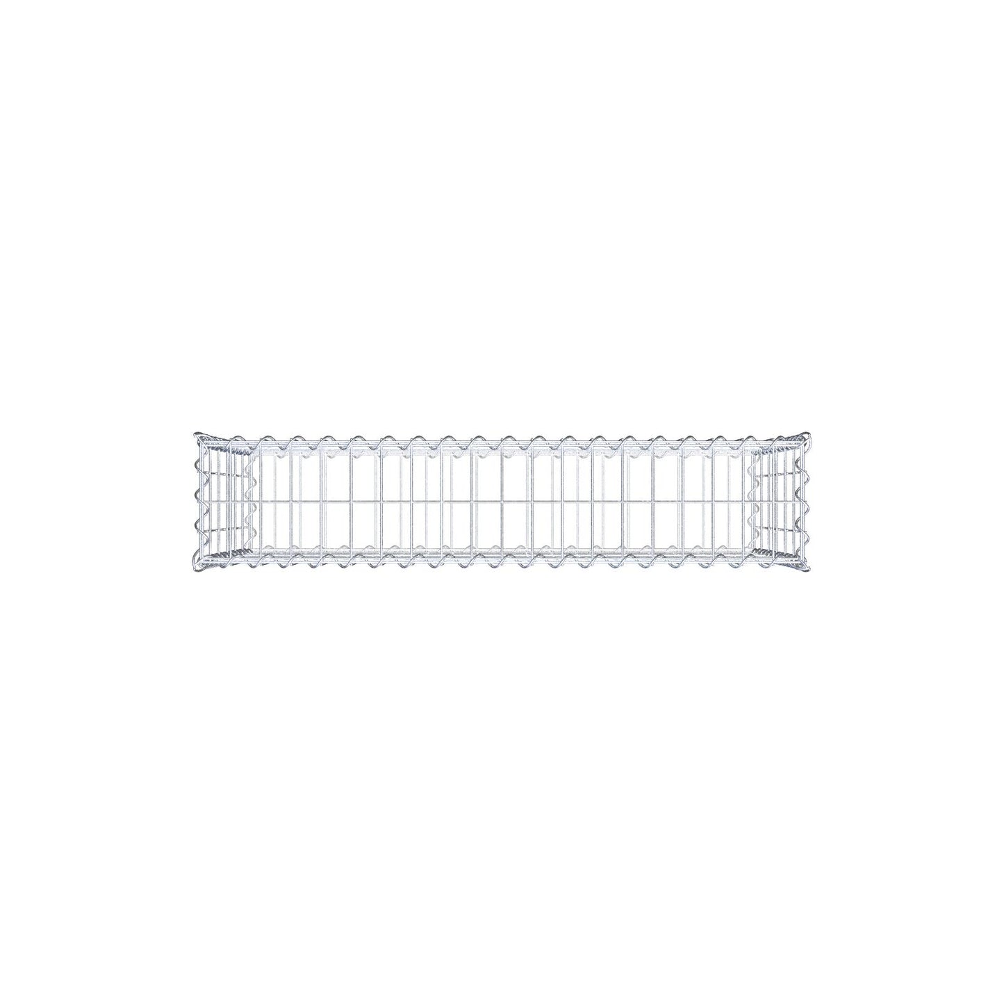 Gabion 100 cm x 60 cm x 20 cm (L x H x D), maskestørrelse 5 cm x 10 cm, spiral