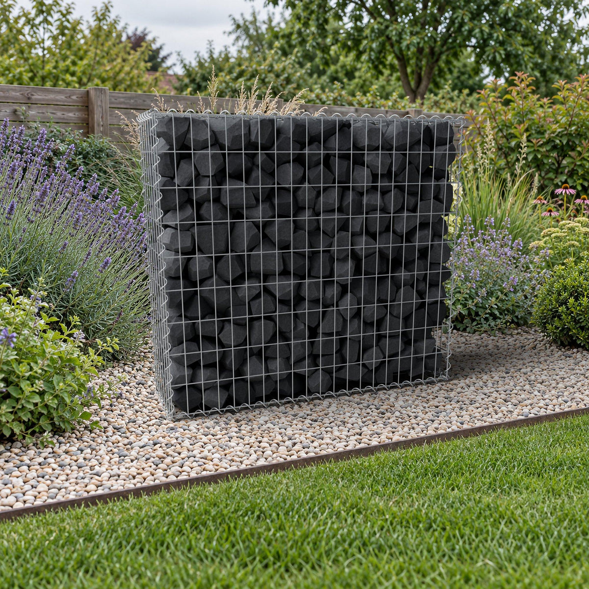 Gabion 100 cm x 90 cm x 30 cm (L x H x P), mailles 5 cm x 10 cm, spirale