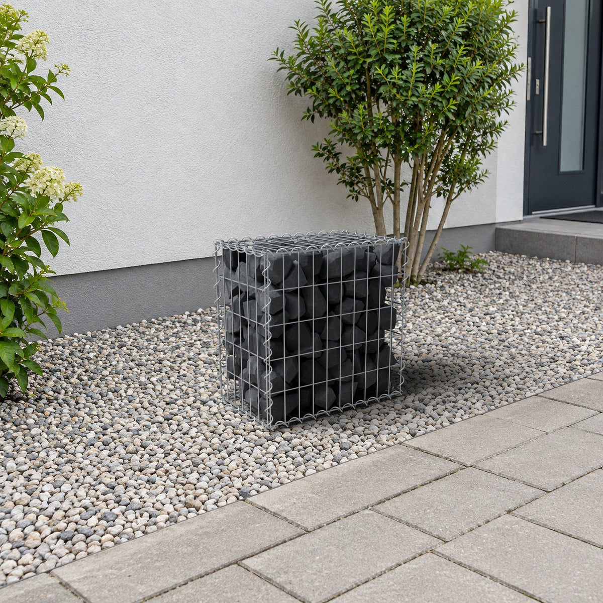 Schanskorf 50 cm x 50 cm x 30 cm (L x H x D), maaswijdte 5 cm x 10 cm, spiraal