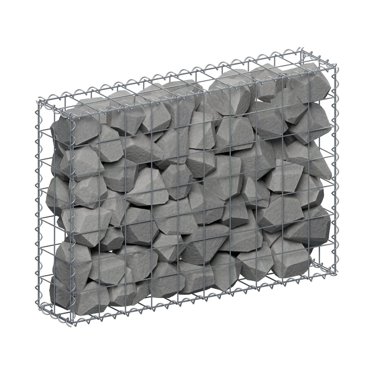 Schanskorf 100 cm x 70 cm x 20 cm (L x H x D), maaswijdte 10 cm x 10 cm, spiraalvormig